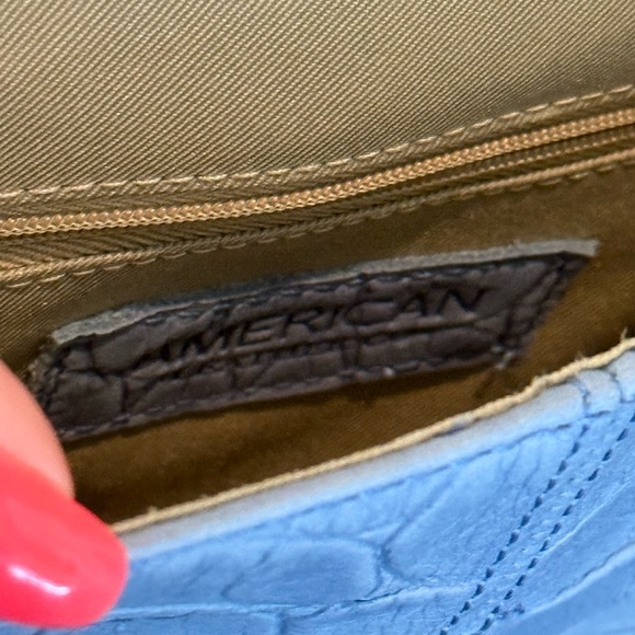 Blue Crossbody Bag by American Leather Co NWOT - Picture 6 of 13